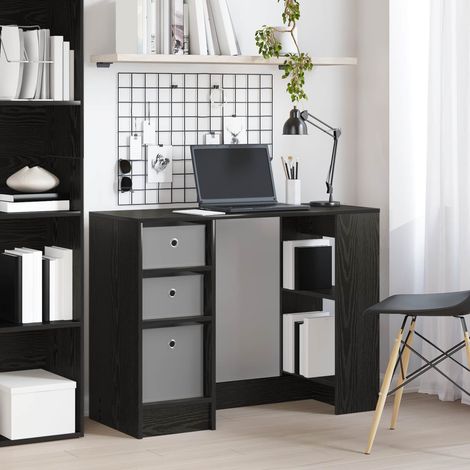 vidaXL Scrivania Rovere Nero 100 x 40 x 75 cm Legno multistrato