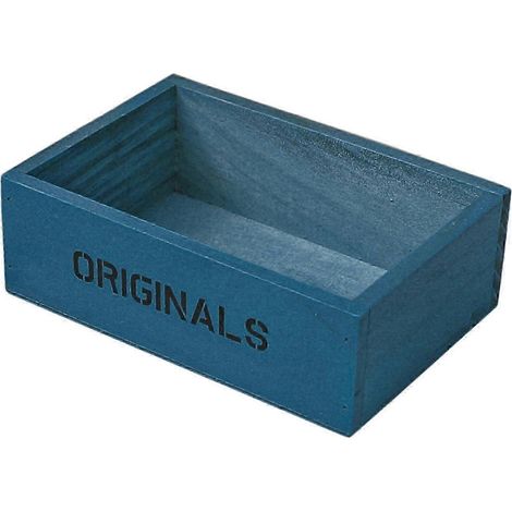 Boîte de rangement en bois multifonctionnelle pour bureau, bijoux, cosmétiques et maquillage.-Blue