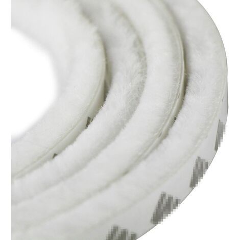 Tira de cepillo autoadhesiva antipolvo ZOLGINAH para ventanas y puertas, 9 mm x 15 mm (blanca) (1/5)