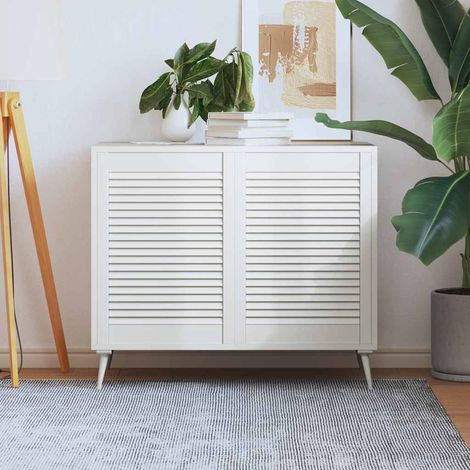 vidaXL Porte a persiana con porta 2 pz Bianco 69 x 49,4 cm