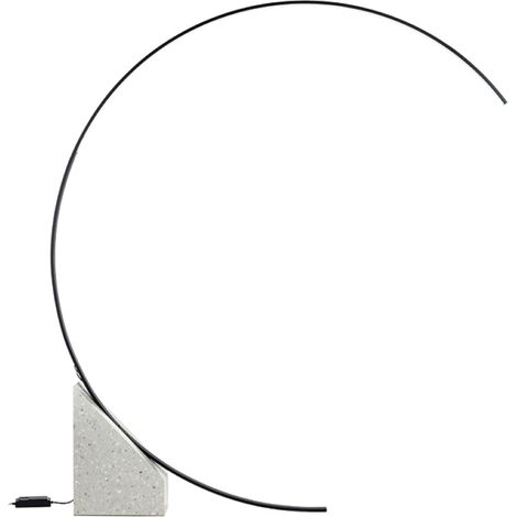 Piantana LED in metallo Nero con base in ceppo di Gre' RUNE 176x204 cm (1/3)