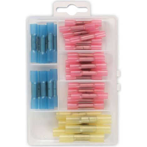 Cosses électriques isolées prolongateurs thermorétractables – Lot de 36 pièces – Sections de câbles 0.5 à 6 mm² – Étanchéité parfaite