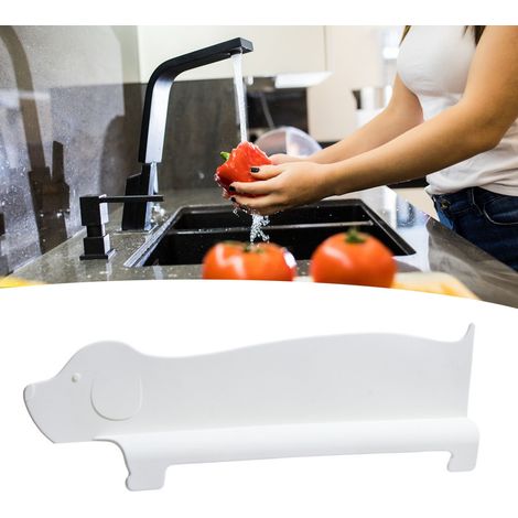 Protège-éclaboussures d'évier polyvalent, résistant à la chaleur et robuste, anti-éclaboussures pour plan de travail, cuisine, blanc (1/5)