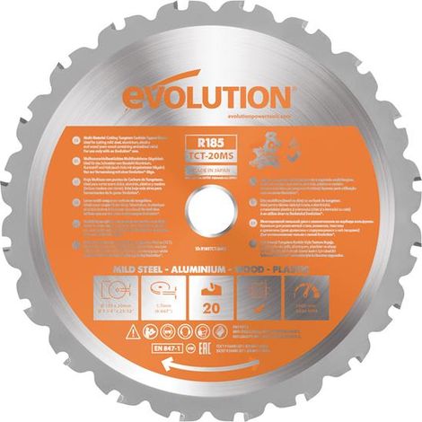 Multi-Material Mitre Saw Blade 185 x 20mm x 20T - EVL185MULTMS (1/5)