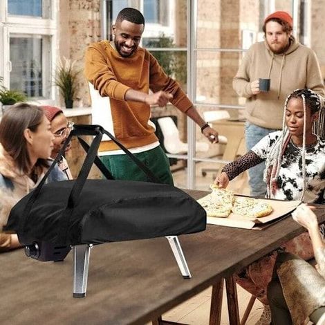 Housse pour four à pizza Ooni Koda 16, imperméable et résistante aux intempéries, sac de transport, sac pour four à pizza - Noir (66 x 60 x 22 cm)