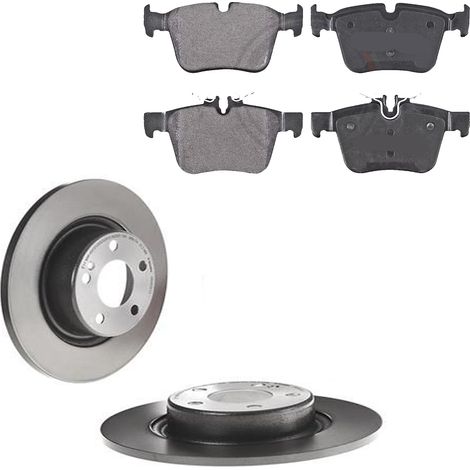 KIT FRENI POSTERIORI compatibile con MERCEDES-BENZ CLASSE C (W205) - DISCHI + PASTIGLIE OEM: P 50 122 / 18539 /SOSTITUZIONE DIRETTA/BASSA POLVERE/SILENZIOSO (1/5)