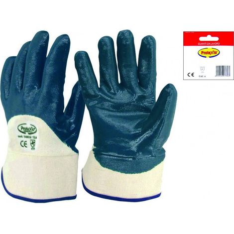 Guanti da lavoro in tela palmo nbr dorso aperto - tg.10