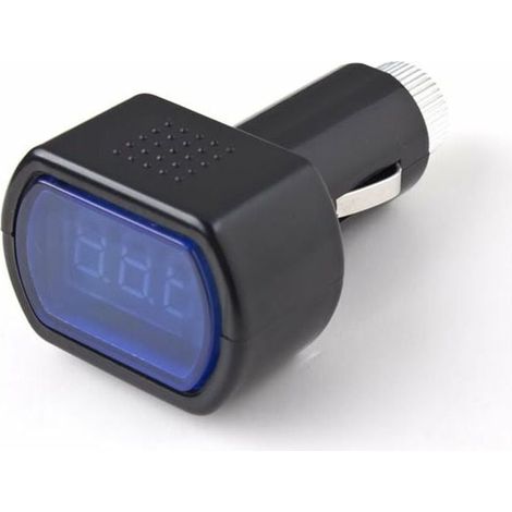 Voltímetro digital LED de 12 V para toma de mechero de coche/vehículo, comprobador de voltaje de batería, indicador de potencia eléctrica, furgoneta, camión, motocicleta (1 unidad) (1/4)
