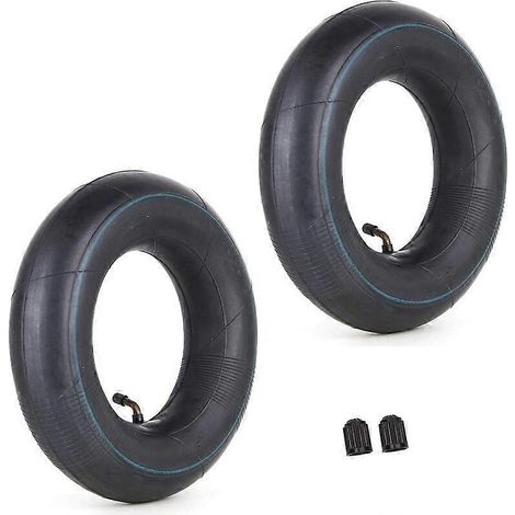 Lot de 2 chambres à air 4.00/3.50-6 350/400-6 3.50-6 4.00-6 4.10-6 avec valve coudée TR87, compatibles avec diables, tondeuses à gazon, remorques de jardin et roues. (1/5)