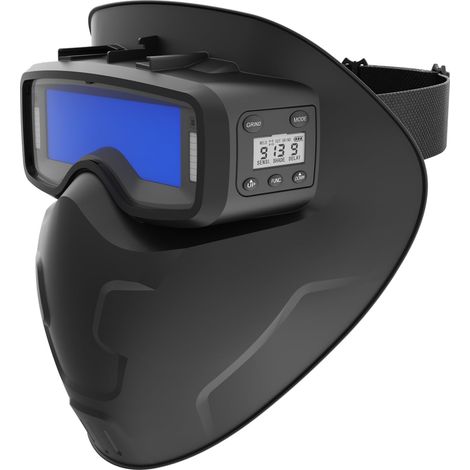 Maschera per saldatura elettronica Solter S-Mask 15 Visore ampio 111x39 mm Oscuramento automatico DIN 5-13 Leggero, compatto e compatibile con piccoli occhiali (1/2)
