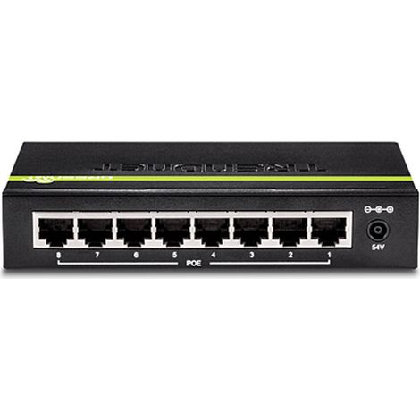 Trendnet TPE-TG82G switch No administrado Gigabit Ethernet (10/100/1000) Energía sobre Ethernet (PoE) Negro (1/3)