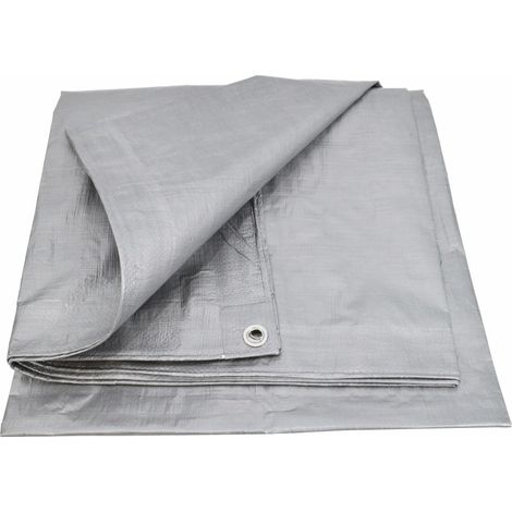 Awtools Bâche argentée 6 m x 12 m protection durable (1/2)