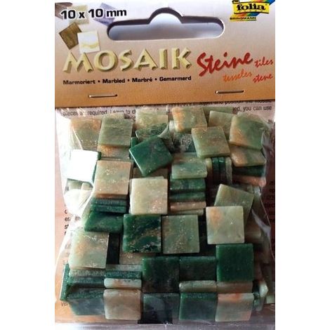 Galets de mosaïque en marbre vert 10x10mm