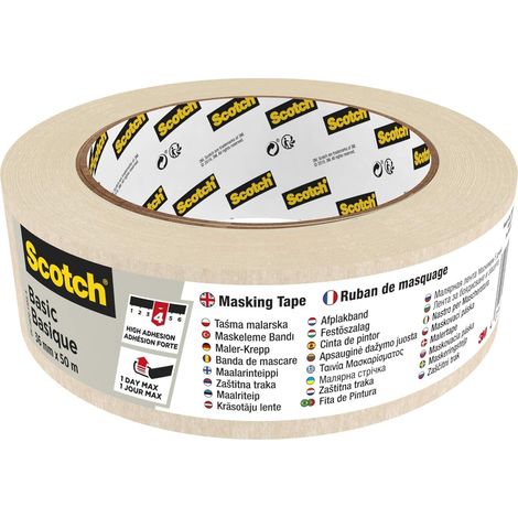 3M Ruban adhésif de masquage beige 36 mm x 50 m (1/2)