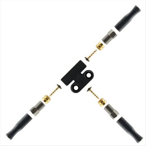 Raccords en T pour freins hydrauliques de vélo, reliant deux embouts à 90°. (1/5)