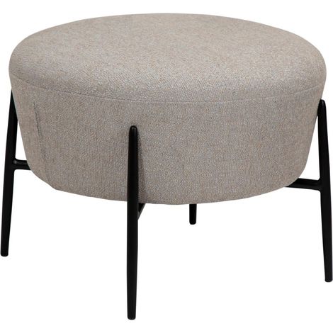 Orbit Dan-Form Pouf Bouclé hellgrau.