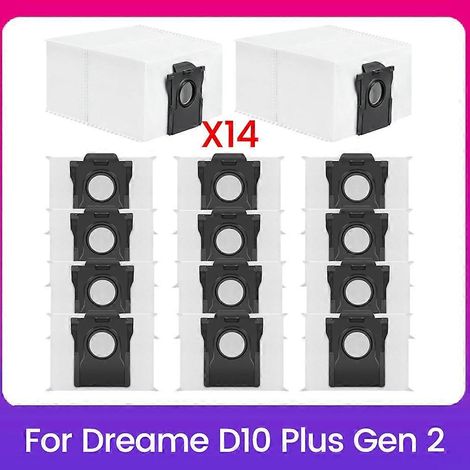14PCS Dust Bags pour Dreame D10 Plus Gen 2 Aspirateur Accessoires Garbage Collection Bags (1/5)