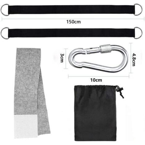 QORVA-Sangles pour hamac, fixation pour hamac avec balançoire d'arbre, sangle de suspension extrêmement résistante avec anneau en D et sangles pour hamac, charge maximale de 550 kg pour le camping, le