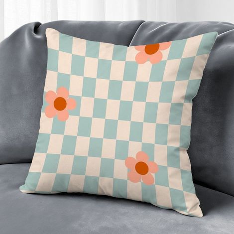 Housse de coussin floral printemps été, décoration maison,40×40cm (1/5)