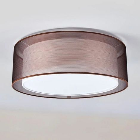 [NEUWERTIG] B-Ware Lindby Deckenlampe Nica Deckenlampe Lampe Leuchte Licht E27 Ø 53 cm braun weiß (1/2)