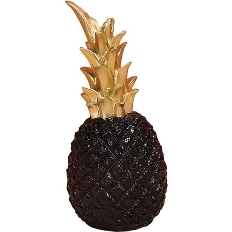 Ananas décoratif doré, ornement en résine, décoration artisanale moderne, salon, cave à vin, chambre, décoration de pièce, décoration de bureau (1/5)