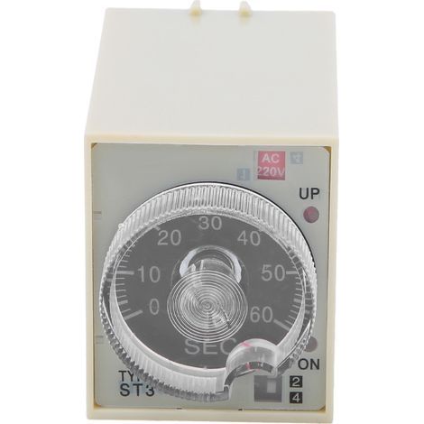 Minuterie temporisée avec relais et bouton de réglage, boîtier en polycarbonate haute qualité ST3PA E, 220 V CA, 50/60 Hz (1/5)