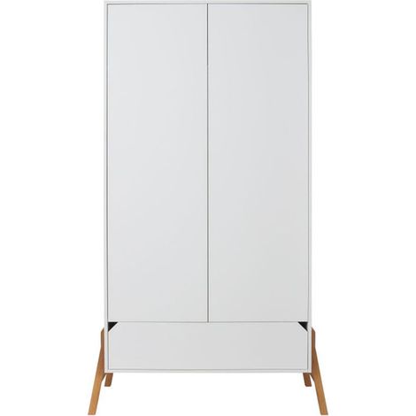 Armoire 2 portes 1 tiroir Bellamy Lotta Blanc (1/3)