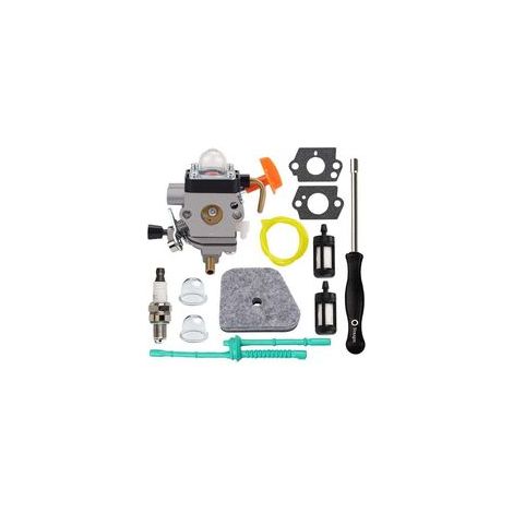 FS90R Vergaser für Stihl FS110R, FS130R, FS100, KM130R, FS130, FS90, KM90R, KM90, FS110, KM110R, HT100 und HT101 mit Einstellwerkzeug und Ventilspiel-Einstellsatz (1/5)