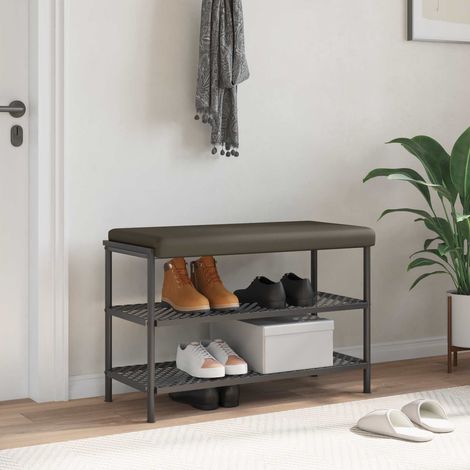 vidaXL Coussin de banc Simili cuir Gris Profondeur 35 cm (1/5)