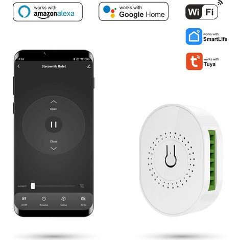 Centralina Wi-Fi TUYA per tapparelle a filo muro (1/5)