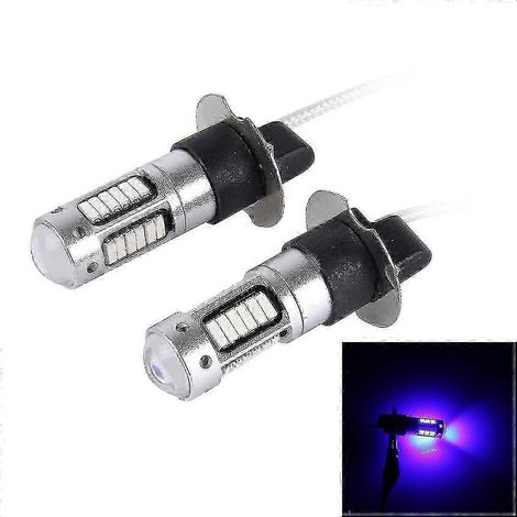 2 ampoules H3 10W à 30 LED SMD-4014 pour feux antibrouillard de voiture, alimentation 12V CC - Yvan (1/5)