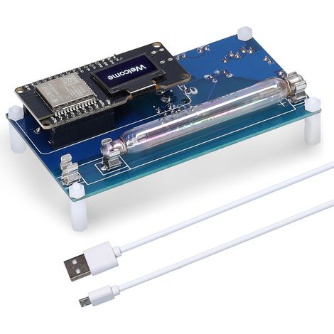 Détecteur de rayonnement nucléaire à compteur Geiger open source avec écran OLED, testeur de carreaux de marbre, moniteur de rayonnement à l'iode 131 (1/5)