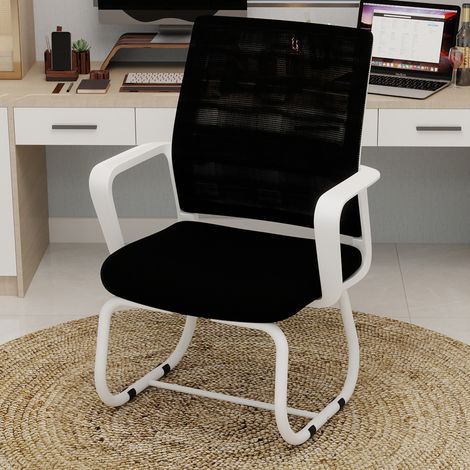 sedia seduta rete schienale traspirante nero bianco OKMYHOME (1/5)