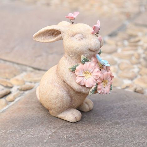 Coniglietto pasquale con fiori - regalo per veranda, balcone, prato, giardino per mamma/nonna (14,58 x 217 cm) (1/4)