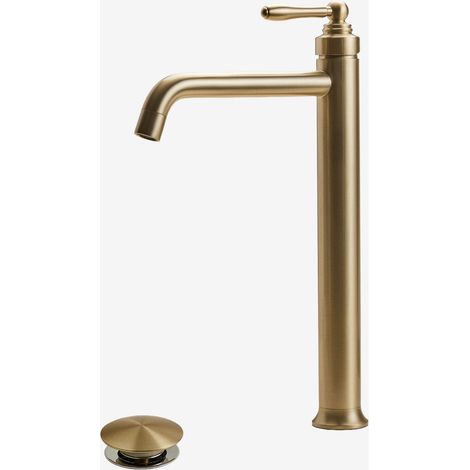 Set de grifo de lavabo en latón Alejandra y válvula de desagüe para lavabo tipo Click-Clack Orveta SKLUM         ↑35 cm (1/5)