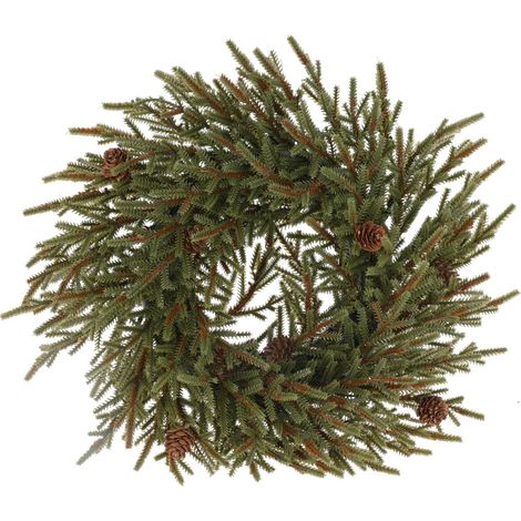 Corona verde di alta qualità per decorazioni natalizie Ø 40 cm -Stile 3 (1/4)