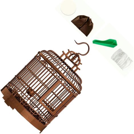 Cage à oiseaux de luxe avec crochet de suspension, support pour perroquets, canaris, pinsons, perruches. (1/5)