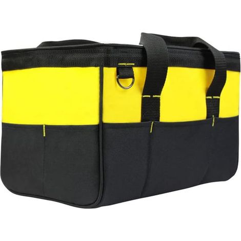 Sac à outils avec bretelles réglables, sac à outils très résistant, grand espace rectangulaire, sac de rangement pour outils, sac de rangement durable Oxford étanche (1/5)