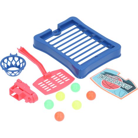 Panneau de basket d'éjection à doigt, jeu interactif de table mini pour bureau, jouet bleu (1/5)