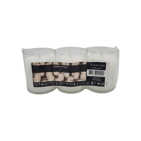 DECOSTAR, 3 CANDELE COUNTRYFIELD, Ø5CM, NATALE, CANDELE