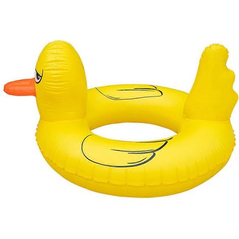 Bouée gonflable en forme de canard, en PVC, pour enfants, pour piscines un accessoire flottant conçu pour les jeux aquatiques récréatifs.-AquaForge (1/3)