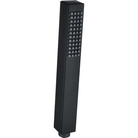 Black Square Pencil Style Single Function Shower Head
