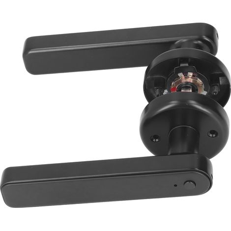 Serrure de porte à empreinte digitale à une rangée, électronique, à mot de passe, pour porte de chambre, serrure intelligente d'identification par empreinte digitale, noire (1/5)