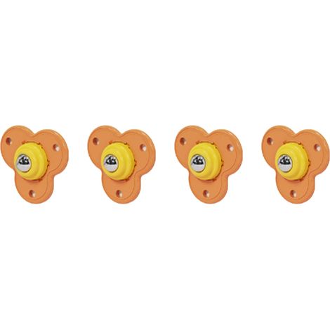 Lot de 4 roulettes auto-adhésives mini à rotation à 360° avec poulie universelle pour fond