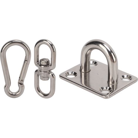 Kit de Fixation Solide pour Hamac avec Rotule en Acier Inoxydable, Support pour Suspension Plafond de Yoga et Sac de Frappe (1/5)