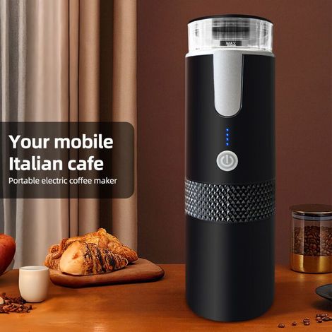 Machine à café expresso portable sans fil – 170 ml, batterie 1200 mAh, compatible dosettes et café moulu, infusion automatique (1/5)