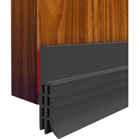 Barrage Sous Porte - Joint D Etanchéité Pour Porte Intérieure Et Extérieure - Largeur 5 cm Longueur 99 cm - Noir - Lot De 2 (1/5)