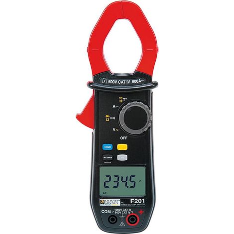 Chauvin Arnoux – Pince multimètre F201 600A c.a. – Tension 1000V c.a./c.c. – Résistance 59.99kO – Précision 0.01A