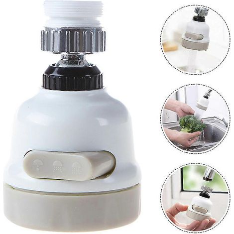 Rallonge de robinet flexible à 360 degrés en ABS, silicone et acier inoxydable (1/5)