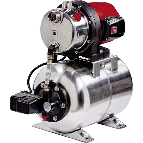 Einhell Hauswasserwerk GC-WW 1250 NN (1200 W, max. 5 bar, 5000 L/h Fördermenge, max. 50 m Förderhöhe, wartungsfreier Motor, Wasserablassschraube, 20 L Edelstahldruckkessel) (1/5)
